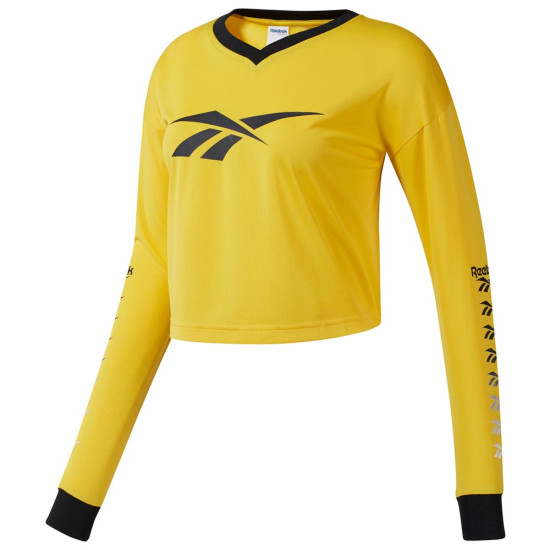 Reebok Γυναικεία μακρυμάνικη μπλούζα crop top Reebok Γυναικεία μακρυμάνικη μπλούζα crop top